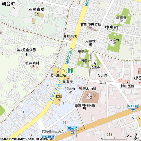 石動支店付近の地図